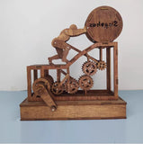 Wooden 3D Mechanical Gear Puzzle ?C Sisyphus Rolling Boulder Model Model