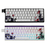 Plums Blossoms PBT Keycap Set OEM Profile for 65 Percent Mechanical Keyboards Model