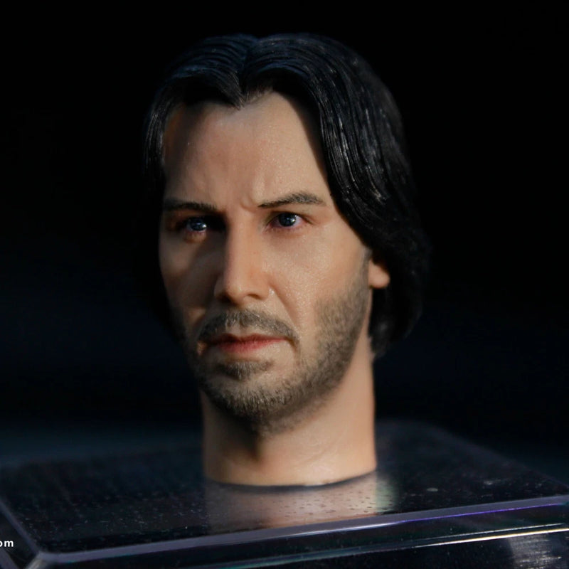 1/6 StarsReeves Head Sculpt Suntan Skin Model Fit 12'' Man Action Figure Model