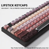 Lipstick Theme Keycap Set HOA Profile Pink Nude Custom Keyboard Keycaps Beauty Model