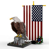 Modubrix Mocs Bricks Sets American Bald Eagle 1974 Parts Toys Kits Moc-161001 Model