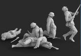 1/35 Scale German soldiers killed in action 5 Figures Model Kit Resin Printed Model
