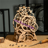 Robotime Laser-Cut Pendulum Clock Mechanical Model Kit Wooden Gear 3D Puzzle Kit Model