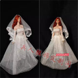 1/6 Female White Lace Wedding Dress Clothes Model Fit 12'' PH Figure Body Toy Model