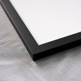 Photo Size Classic Modern Black Frame - UV Acrylic, Backing, Hanging Hardware Model