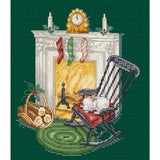 Letistitch counted cross stitch kit "Resting by the Chimney", 15x17cm, DIY Model