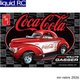 AMT 1492 1/25 1940 Willys Coupe Coke Race Team Plastic Model Kit Model