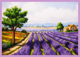 Bead embroidery kit Lavender provence hand embroidery needlework kit Model