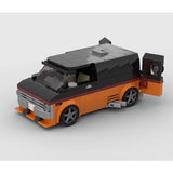 MOC Car 1973 Dodge B100 Boogie Van Building Block Model Kit Toy Gift 347 Pcs Model