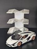 1/18 1:18 Scale Car Models Stand - Holds 3 Cars (transparent No Lighting) Model