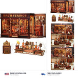 CUTEBEE Book Nook Kit - DIY Miniature House Dollhouse Booknook Kit Model