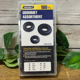180 Pc Rubber Grommet Assortment Kit Set Wire Harness Protect PVC Snap Shut Case Model