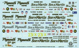Slixx 1367 Sox & Martin early 70's 1/24 1/25 waterslide Drag decal Model