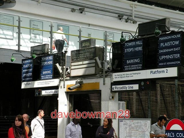 PHOTO  EASTBOUND DEPARTURE BOARD EARLS COURT DISTRICT LINE APART FROM POSSIBLY B Model