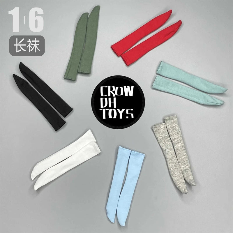 1/6 Solid Colored Stockings Model Fit 12'' Male Female Action Figure Model
