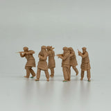 1/72 Scale Resin Model 6 Rebel soldiers tabletop Figures War Unpainted Miniature Model