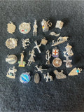 Sterling Silver 925 Charm Bracelet Assorted Designs Charms Lot of 25 Charms