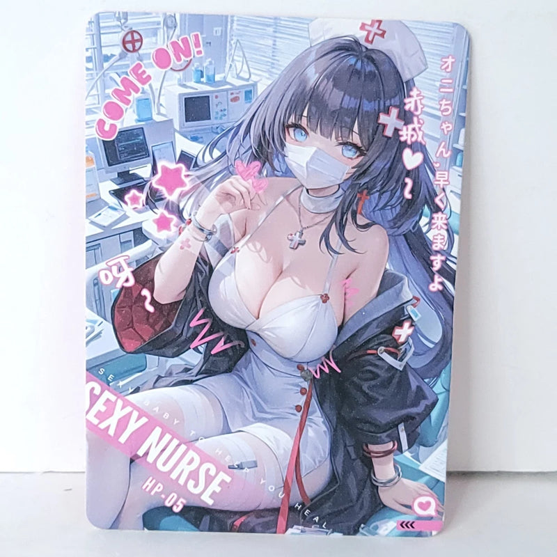 Ikumi Akagi Nurse Waifu Card Anime Girl Wall Art Oversized Board A5 Model