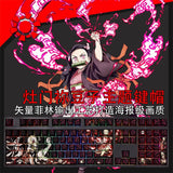 Demon Slayer Kamado Nezuko Mechanical keyboard keycaps Cherry MX High PBT 108 Model