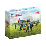 ICM DS4802 Plastic model aircraft kit  + figures Scale 1:48 WWII RAF Airfield Model