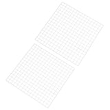 31.5"x31.5" Wire Grid Panel 2 Pcs Wall Grid Decorative Board Photo Display White Model
