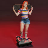 1/24 Resin Model Kit MAX Girl Skate Girl Uncolored Unassembled Model