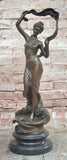 Museum Quality Cesaro Bronze Scarf Dancer Art Deco Figurine Artwork Model