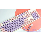Purple Pink Keycaps Set Doubleshot Shine Through OEM for Cherry MX Keyboards Model