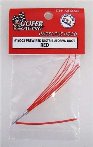 GOFER RACING Distributor w boot Red prewired for MODEL KITS 1/24 1/25 16002 Model