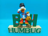 Disney Scrooge McDuck Bah Humbug Figurine Christmas Display Figure Blocks Decor Model