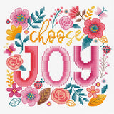 Letistitch counted cross stitch kit "Choose Joy", 15x14cm, DIY Model