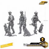 1/35 resin figures model Modern US Special Forces and Military Dogs unpainted Model