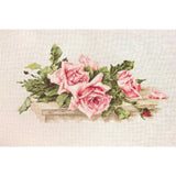 Luca-S counted Cross Stitch kit "Pink Roses", 32x17cm, DIY Model