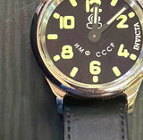 Invicta Men's Mechanical Watch Swiss Black Leather Strap Exhibition CCCP 2625 Model