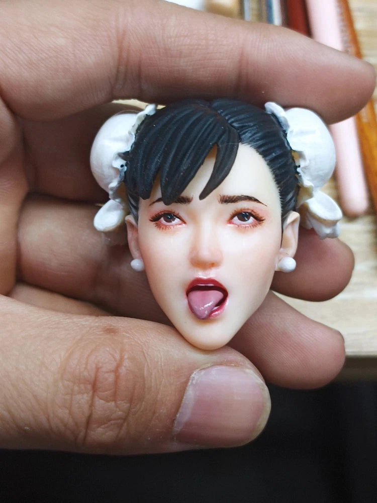 1:6 1:12 1:18 Head Sculpt Anime Girl Tongue Out for 12'' 6'' 3.75'' Figure Toy Model