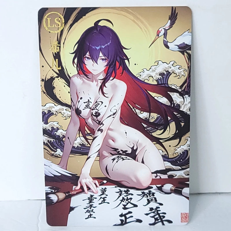Seele Waifu Card Body Paint Anime Girl Japan Wall Art Oversized Board A5 Model