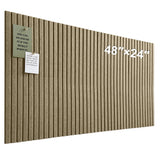 8 PCS Light Brown Felt Wall Tile Slat Paneling Bulletin Board Adhesive Tab Model