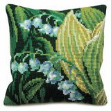 CdA stamped cross stitch kit cushion "Left Lillies" 5121, 40x40cm, DIY Model