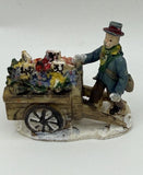 Lemax Miniature Christmas Village Flower Vendor Cart Figurine 2¡± Model