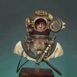 1/10 BUST resin Model kit GK Scuba Diver First Dive Historical Figures Unpainted Model