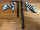 8 Guitar Neck Threaded STEEL INSERTS DIY KIT SS Oval screws+HSS DRILL+Allen key Model