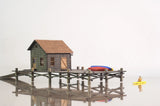 Laser Cut N Scale Dock House/ Fish Market Building KIT Model