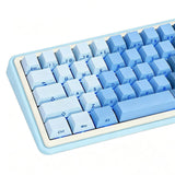 121 Keys Gradient Blue PBT Side Printed Keycaps Cherry Profile Double Shot Model