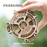Wooden 3D Puzzle DIY Perpetual Calendar Model Kit Mechanical Gear Craft Model