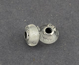 Pandora Set Of Two white Murano Glass Charms Sterling silver Charms