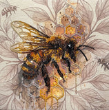 Bee Golden honey Bead Embroidery Kit ?C DIY Beaded Home Decor Wall Art Model