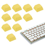 10Pcs XDA Profile Keycap Set PBT Mechanical Numeric Keypads, Yellow Model