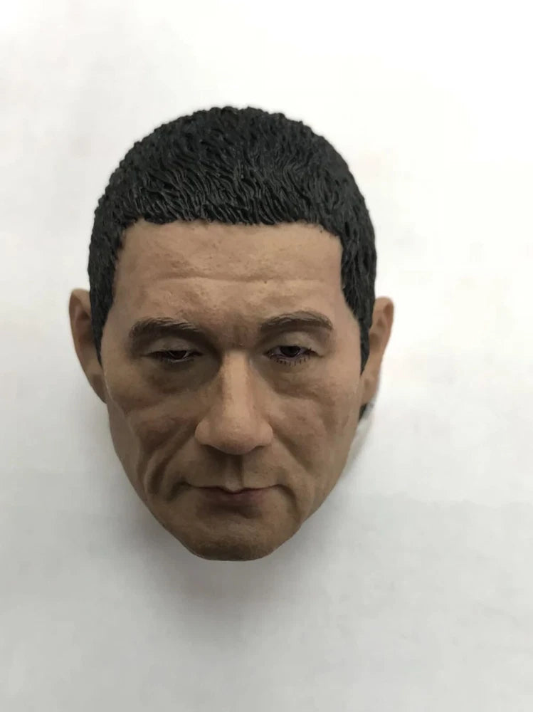 1/6 Black Hair Kitano Takeshi Head Carving Sculpt Model Fit 12'' Figure Model