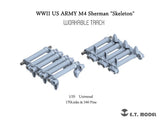 1:35 World War II Us Army M4 Sherman "skeleton" Movable Track Assembly Model Model