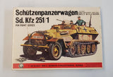 New Vintage Bandai Schutzenpanzerwagen SD. Kfz 251/1 Model Kit 1/48 Scale Model